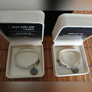 Alex and Ani Silver Charm Bracelets Set
